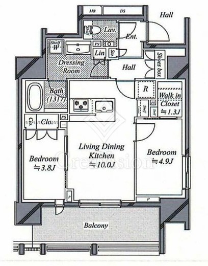 ザ・パークハウス芝御成門　1204号室　間取り