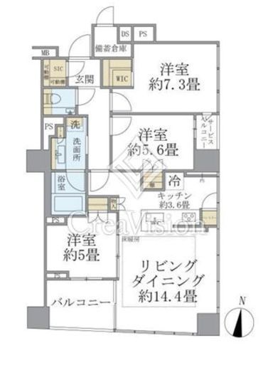 ブリリア二番町　1206号室　間取り