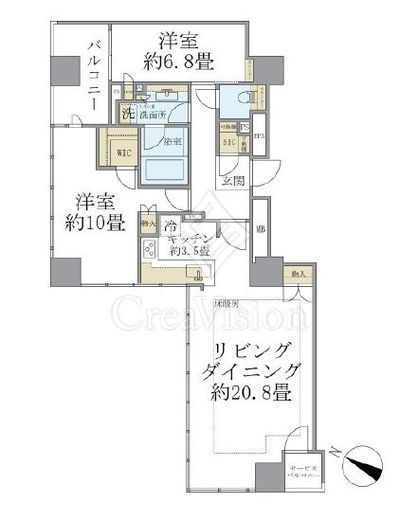 Ｂｒｉｌｌｉａ二番町　1702号室　間取り