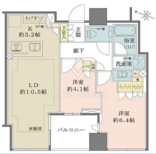 Ｂｒｉｌｌｉａ二番町　11F1号室　間取り