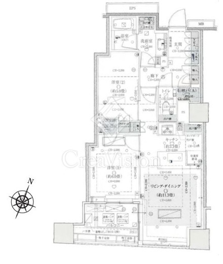 Ｂｒｉｌｌｉａ二番町　7F1号室　間取り
