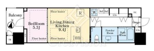 プラウド神田　403号室　間取り