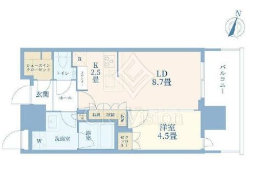 リビオタワー品川　427号室　間取り