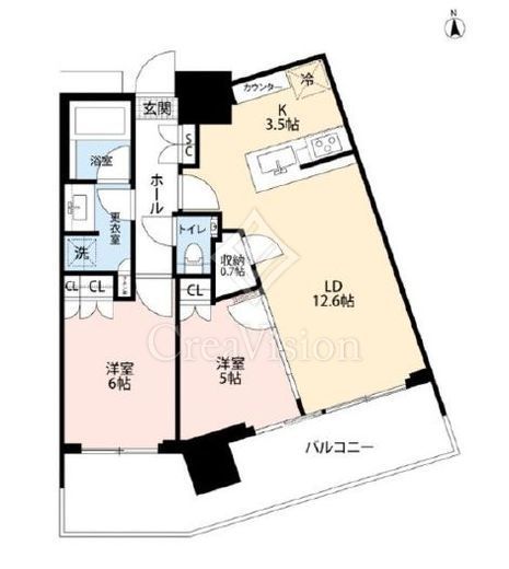 リビオタワー品川　718号室　間取り