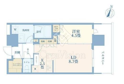 リビオタワー品川　825号室　間取り