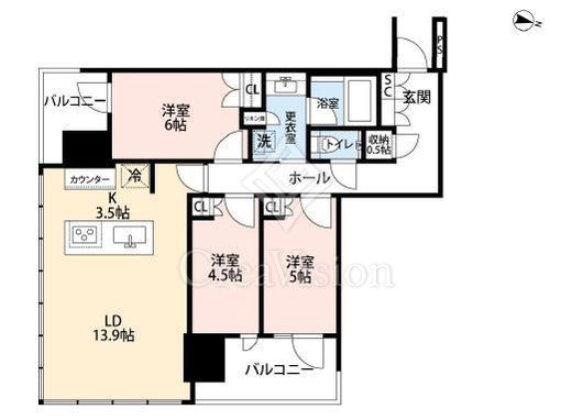 リビオタワー品川　1219号室　間取り