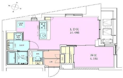 恵比寿レジデンス参番館　401号室　間取り