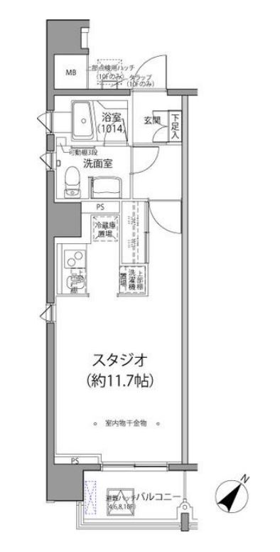 麹町二番町マンション　1001号室　間取り