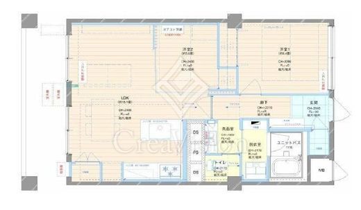 シャルマン築地明石町　708号室　間取り