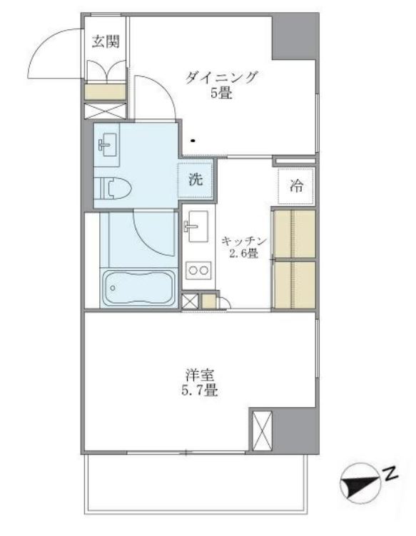 Brillia ist 白金高輪（旧アパートメンツ白金高輪）　603号室　間取り