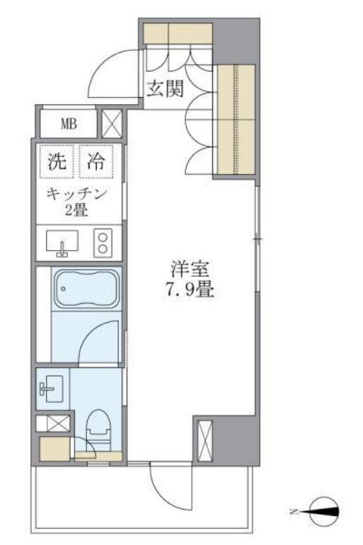 Brillia ist 白金高輪（旧アパートメンツ白金高輪）　1002号室　間取り