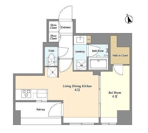 MODIER GINZA EAST (モディア銀座イースト)　1002号室　間取り