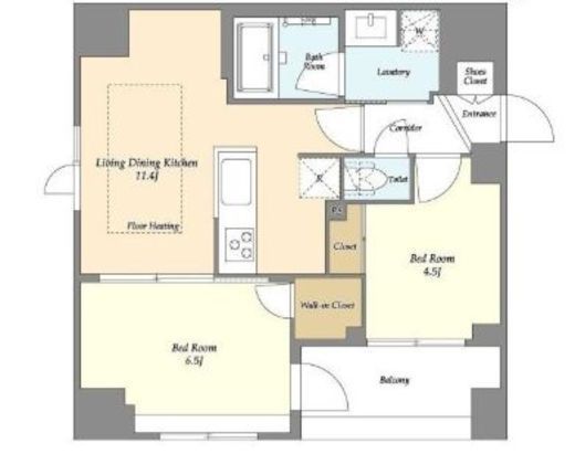 MODIER GINZA EAST (モディア銀座イースト)　1001号室　間取り