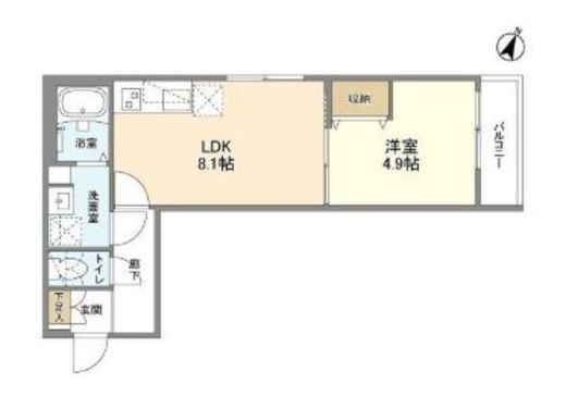 ウェルスクエア渋谷本町　102号室　間取り
