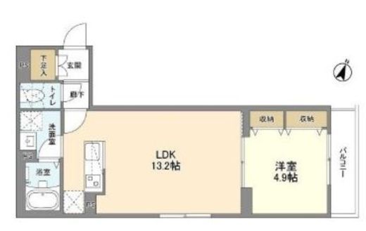 ウェルスクエア渋谷本町　103号室　間取り