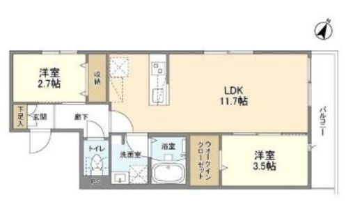 ウェルスクエア渋谷本町　301号室　間取り