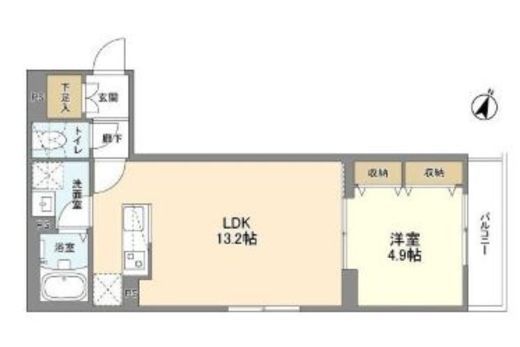 ウェルスクエア渋谷本町　303号室　間取り