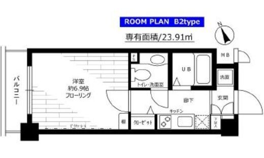ステージグランデ市谷薬王寺　402号室　間取り