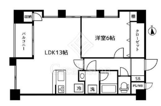 代々木ロイヤルマンション　201号室　間取り