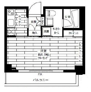 グランドコンシェルジュ白金高輪アジールコート　101号室　間取り