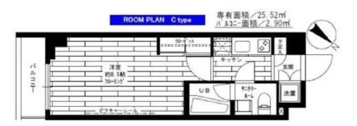 グランドコンシェルジュ白金高輪アジールコート　204号室　間取り