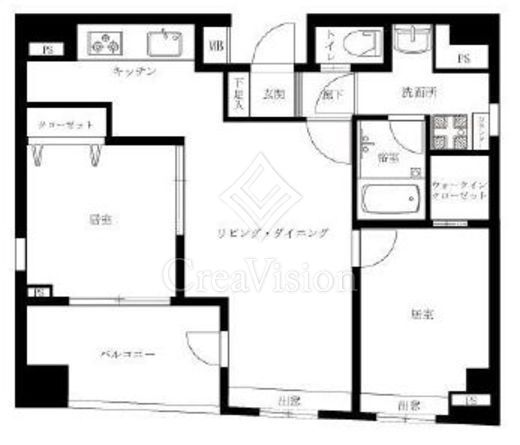 レグノ・ヴェール明石町　10F1号室　間取り