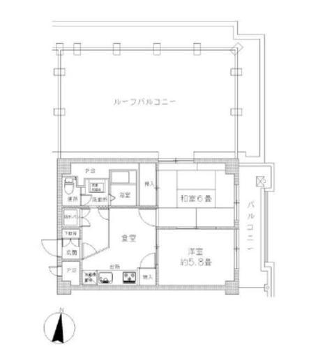 藤和護国寺コープ　801号室　間取り