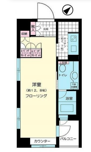 クオス銀座エスト・プルミエ　804号室　間取り