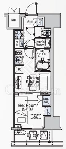 ベルファース蒲田West　904号室　間取り