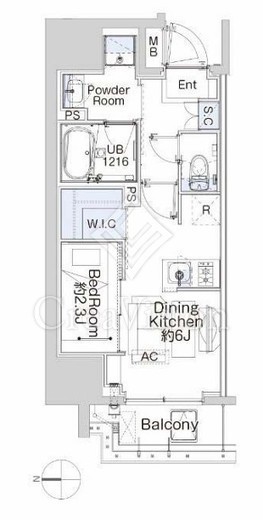 ベルファース蒲田West　1501号室　間取り