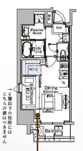 ベルファース蒲田West　1101号室　間取り