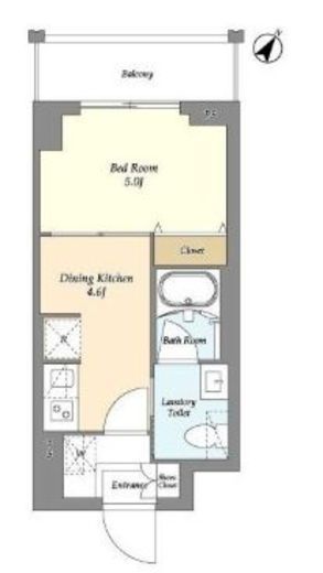 リテラス三ノ輪ウエスト　305号室　間取り