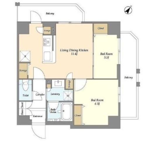 リテラス三ノ輪ウエスト　506号室　間取り