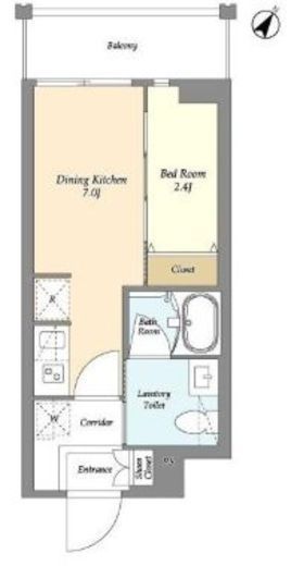 リテラス三ノ輪ウエスト　803号室　間取り
