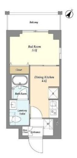 リテラス三ノ輪ウエスト　804号室　間取り