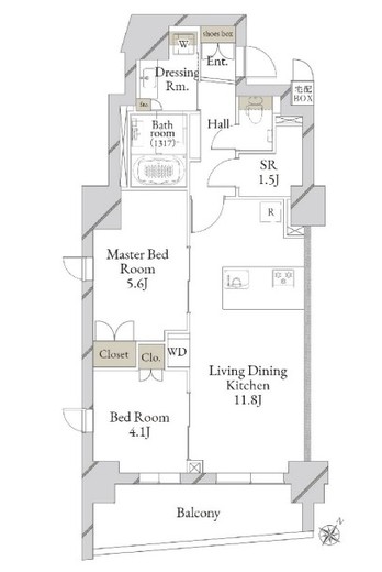 LiveCasa文京千石premier　901号室　間取り