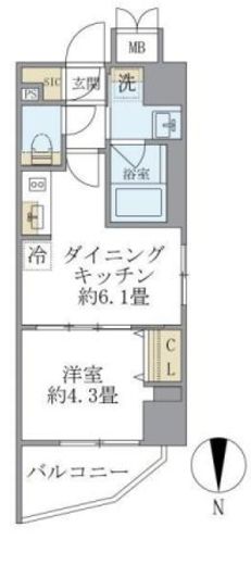 プラティーク目白　701号室　間取り