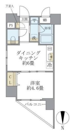 プラティーク目白　703号室　間取り