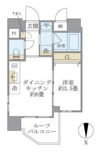 プラティーク目白　802号室　間取り