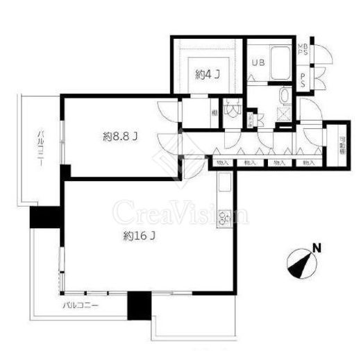 リガーレ日本橋人形町　607号室　間取り