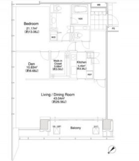 松竹スクエアレジデンス　2109号室　間取り