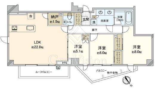 ディアナコート小石川播磨坂レジデンス　503号室　間取り