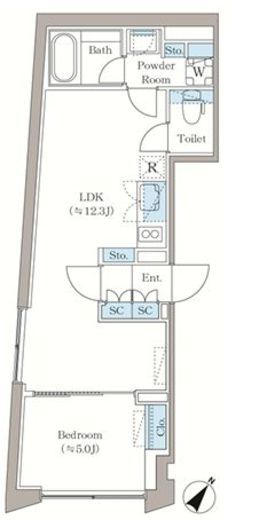 アローズ茗荷谷　101号室　間取り