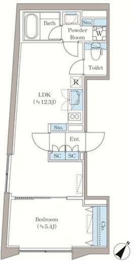 アローズ茗荷谷　401号室　間取り