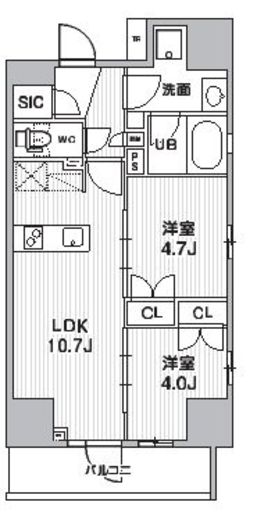 グランエール西日暮里NORTH　201号室　間取り