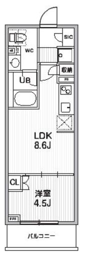グランエール西日暮里NORTH　302号室　間取り
