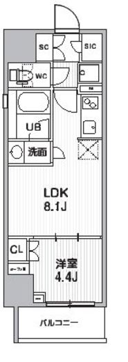 グランエール西日暮里NORTH　503号室　間取り