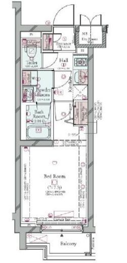 コンシェリア目黒本町 THE RESIDENCE　102号室　間取り