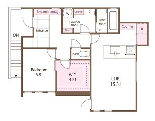 TWEED奥沢　201号室　間取り