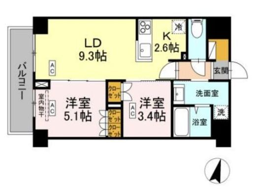 ロイジェント西新井　101号室　間取り